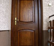 Drzwi wejściowe dębowe barwione